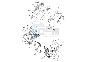 YZ F 250 drawing SIDE COVERS MY01