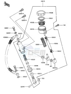 KZ 1000 M [CSR] (M1-M2) [CSR] drawing REAR MASTER CYLINDER