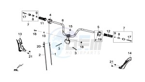 GTS 300i ABS drawing HANDLEBAR / BRAKE LEVERS CPL  L/R