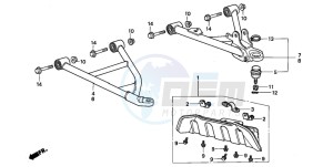 TRX300FW FOURTRAX drawing FRONT ARM (TRX300FW)