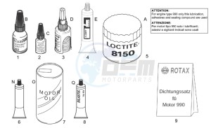 RSV 1000 Tuono drawing Sealing and lubricating agents