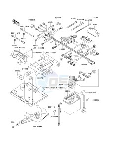 KVF 650 D ([BRUTE FORCE 650 4X4] (D6F-D9F) D6F drawing CHASSIS ELECTRICAL EQUIPMENT