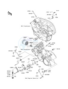 KRF 750 A [TERYX 750 4X4] (A8F) A8F drawing OIL PUMP_OIL FILTER