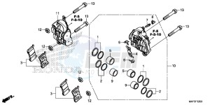 CBR1000RAH 2ED - (2ED) drawing FRONT BRAKE CALIPER (CBR1000RR/ RA)