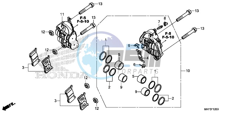 FRONT BRAKE CALIPER (CBR1000RR/ RA)