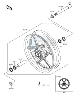 NINJA ZX-6R ZX636EGFA GB XX (EU ME A(FRICA) drawing Front Hub