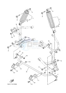 YXC700E YXC70VPHG VIKING VI EPS CAMO (B855) drawing REAR SUSPENSION