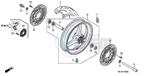 CBR600RR9 Europe Direct - (ED / MK) drawing FRONT WHEEL