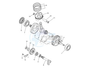 YZ F 250 drawing CRANKSHAFT AND PISTON