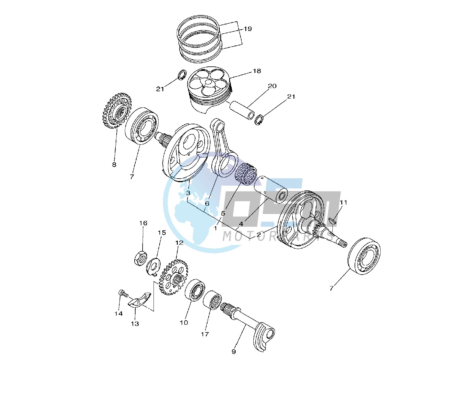 CRANKSHAFT AND PISTON