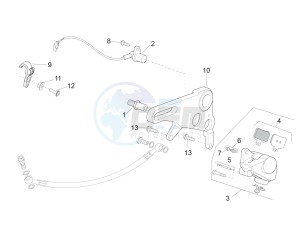 RSV4 1100 RACING FACTORY E4 ABS (APAC) drawing Rear brake caliper