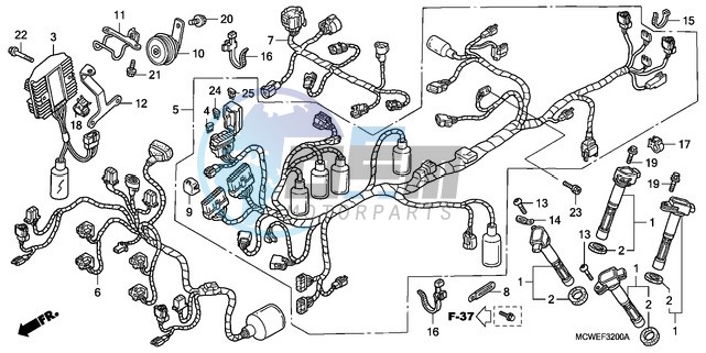 WIRE HARNESS (VFR800)