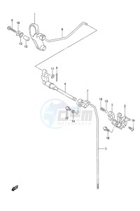 DF 20A drawing Clutch Rod Tiller Handle w/Power Tilt