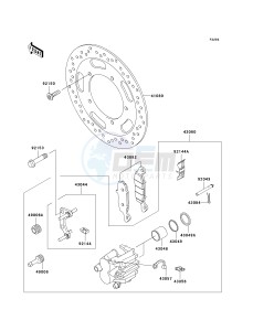 VN 900 D[VULCAN 900 CLASSIC LT] (6F-9F) D9F drawing FRONT BRAKE