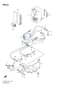 SFV650 (E21) Gladius drawing ELECTRICAL (SFV650L1 E21)