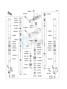 ZR 1000 A [Z1000] (A6F-A6F) A6F drawing FRONT FORK