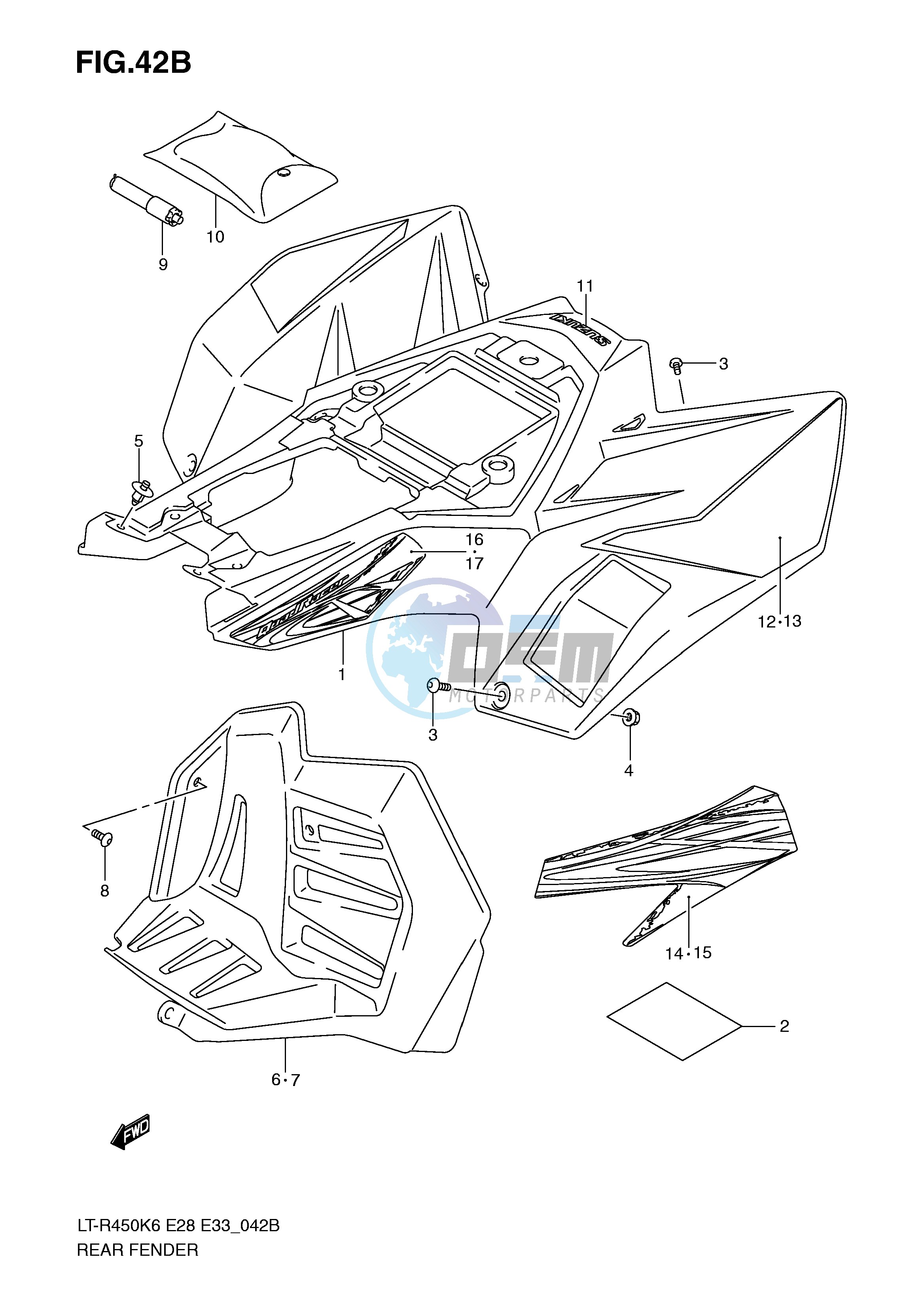 REAR FENDER (MODEL K9)