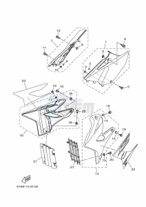 YZ250X (BF1M) drawing SIDE COVER