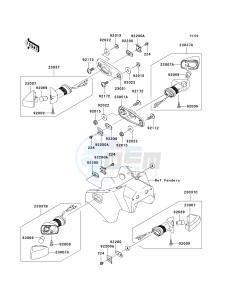 EX 250 F [NINJA 250R] (6F-7F) F6F drawing TURN SIGNALS