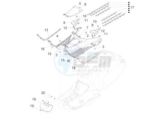 150 Sprint iGet 4T3V ie (APAC) (AU, EX, Jp, RI, TW) drawing Central cover - Footrests