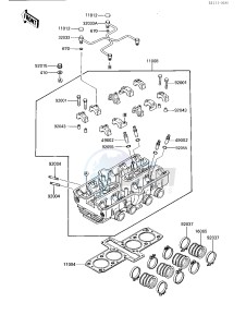 ZX 600 B [NINJA 600RX] (B1) [NINJA 600RX] drawing CYLINDER HEAD