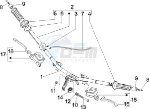 Granturismo 125 L Potenziato drawing Handlebars - Master cil