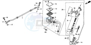 NSR75 drawing REAR BRAKE MASTER CYLINDER