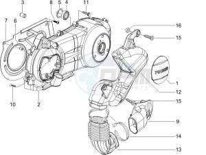 X9 125 Evolution potenziato (UK) drawing Crankcase cover - Crankcase cooling