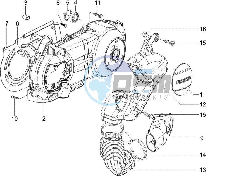 Crankcase cover - Crankcase cooling