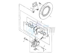 YZF R1 1000 drawing REAR BRAKE CALIPER