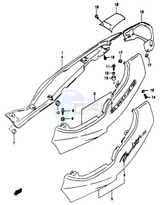 GSF1200A (E18) drawing FRAME COVER (GSF1200W SW)