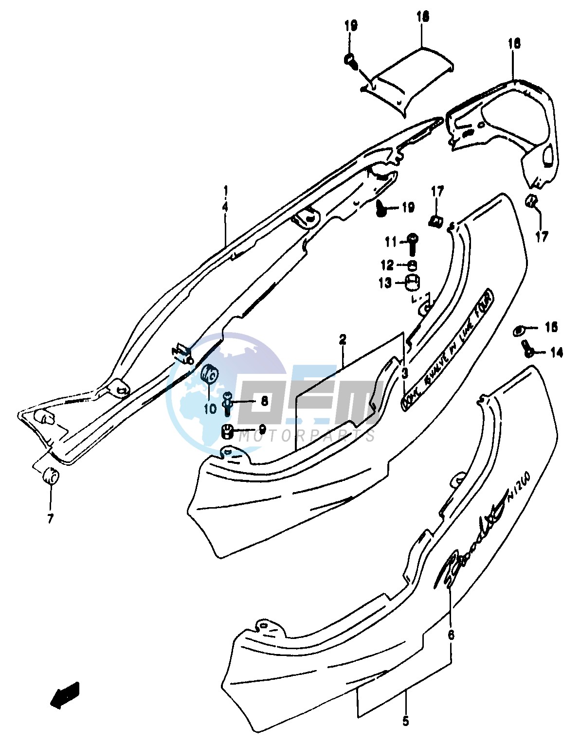 FRAME COVER (GSF1200W SW)