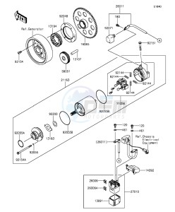 Z1000SX_ABS ZX1000MFF FR GB XX (EU ME A(FRICA) drawing Starter Motor