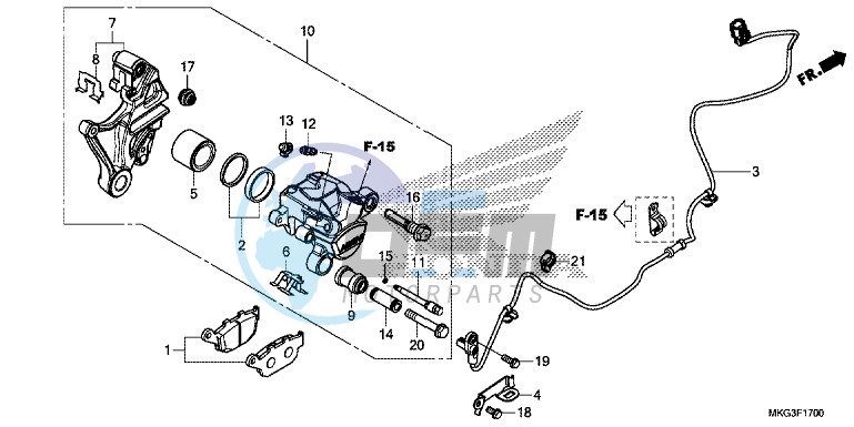 REAR BRAKE CALIPER