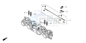 CB1300S CB1300SUPERBOLD'OR drawing THROTTLE BODY(COMPONENTS)