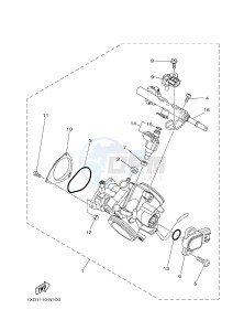 YXC700E YXC700PF VIKING VI (2US3) drawing THROTTLE BODY ASSY 1