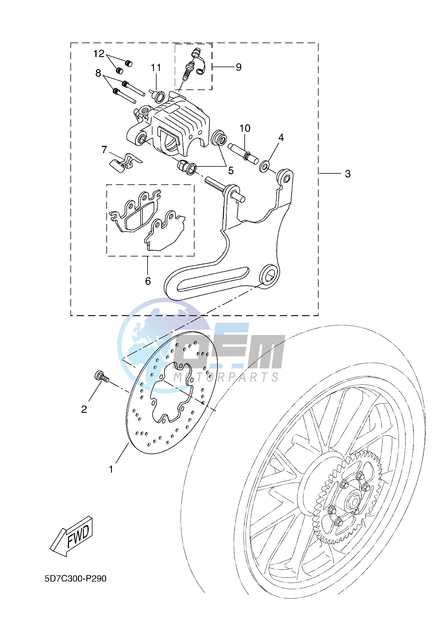 REAR BRAKE CALIPER