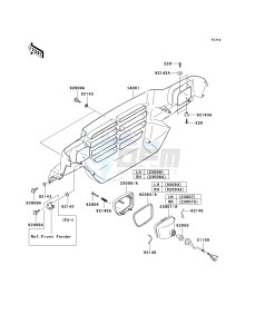 KAF 620 F MULE 3020 TURF (F1-F3) MULE 3020 TURF drawing HEADLIGHT-- S- -