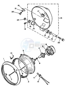 XV VIRAGO 250 drawing HEADLIGHT