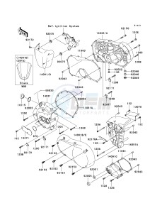 VN 900 C [VULCAN 900 CUSTOM] (7F-9FA) C8F drawing ENGINE COVER-- S- -