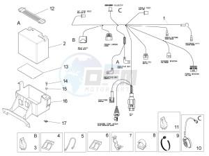 RS4 125 4T drawing Rear electrical system