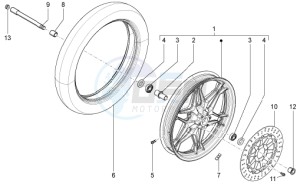 V7 Stone 750 drawing Front wheel II