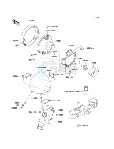 VN 1600 B [VULCAN 1600 MEAN STREAK] (B6F-B8FA) B7F drawing HEADLIGHT-- S- -