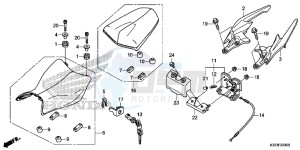 CBR250RF CBR250R Europe Direct - (ED) drawing SEAT