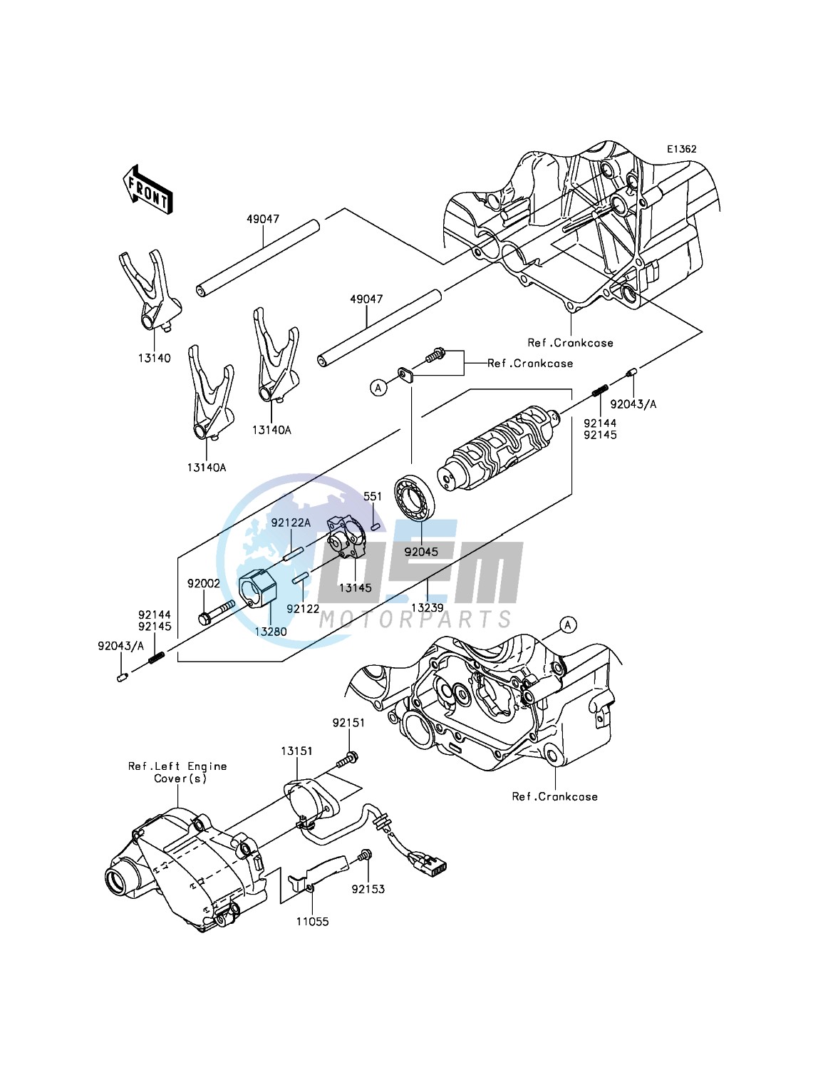 Gear Change Drum/Shift Fork(s)