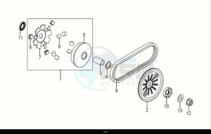 SYMPHONY 50 (XF05W1-EU) (E5) (M1) drawing MOVABLE DRIVE FACE ASSY