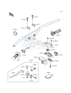 KX 125 J [KX125] (J1) [KX125] drawing HANDLEBAR