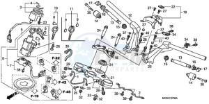 ST1300A9 ED / ABS MME drawing HANDLE PIPE/TOP BRIDGE