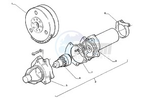 Pegaso 50 GT and LS drawing Starting motor