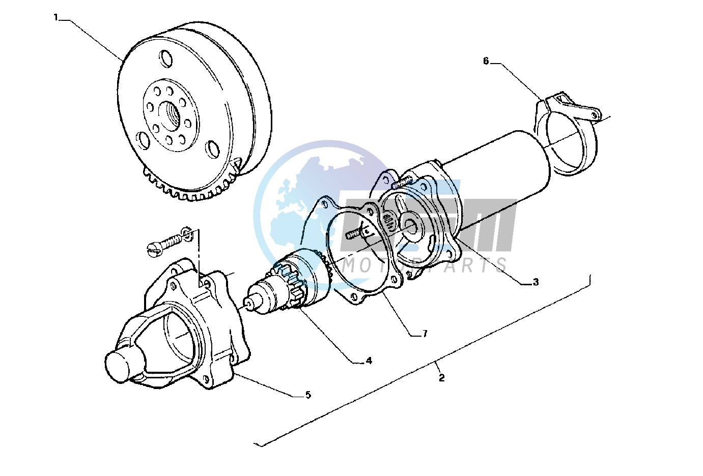 Starting motor